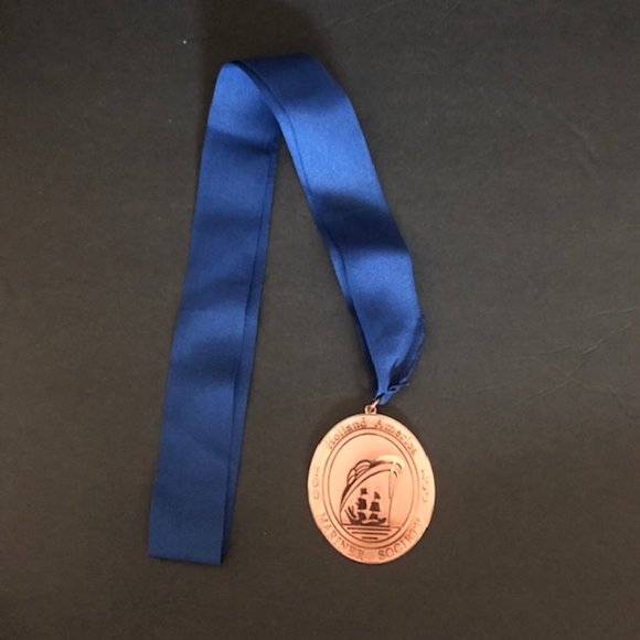 Holland America 100 Mariner Society Cruise Line Ship Copper Award Medal w/Blue R - Picture 1 of 2